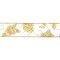 Designer's Shop WR 63-5210 2.5” x 10 yard Holiday Gold Wild Rose Floral on Sheer wired edge ribbons